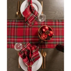 Design Imports Christmas Metallic Plaid Table Runner, Red Tartan, 14X72" 9 Design Imports Christmas Metallic Plaid Table Runner, Red Tartan, 14X72" -Northlight Sale Store GUEST a6044cd3 ae6a 450d 9e8d 30fa09343901