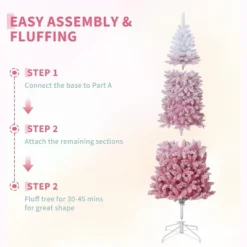 6ft/7.5ft/9ft Prelit Blue Gradient Snow Flocked Pencil Christmas Tree With 100 Dual-Color LEDs, 820 Tips & Metal Stand 10 6ft/7.5ft/9ft Prelit Blue Gradient Snow Flocked Pencil Christmas Tree With 100 Dual-Color LEDs, 820 Tips & Metal Stand -Northlight Sale Store GUEST a650239c e035 42c2 8467 fe8bfc91534f