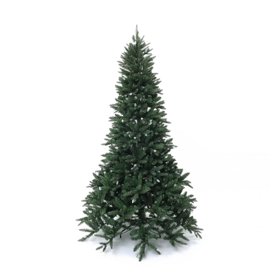LuxenHome 7.5Ft Pre-Lit Green Slender Artificial Fir Christmas Tree With Metal Stand 7 LuxenHome 7.5Ft Pre-Lit Green Slender Artificial Fir Christmas Tree With Metal Stand - Image 7