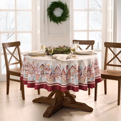 Gingerbread Bliss Tablecloth - Elrene Home Fashions 2 Gingerbread Bliss Tablecloth - Elrene Home Fashions - Image 2