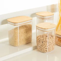 OU Airtight Food Storage Container Set 8pc (set Of 4) Clear Plastic Storage Container W Leak Proof Bamboo Lid, Stackable Kitchen Pantry Organizer Jars 21 OU Airtight Food Storage Container Set 8pc (set Of 4) Clear Plastic Storage Container W Leak Proof Bamboo Lid, Stackable Kitchen Pantry Organizer Jars -Northlight Sale Store GUEST a921f635 bc0b 49ad bc03 3b64f25d7296