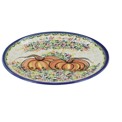 Blue Rose Polish Pottery Vena Dessert Plate 8 Blue Rose Polish Pottery Vena Dessert Plate - Image 8