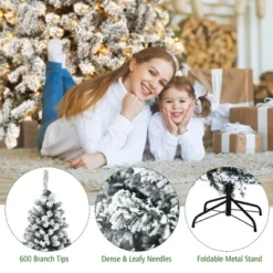 Costway 6ft/7.5ft/9ft Pre-Lit Premium Snow Flocked Hinged Artificial Christmas Tree With 250 Lights/450 Light/550 Lights 20 Costway 6ft/7.5ft/9ft Pre-Lit Premium Snow Flocked Hinged Artificial Christmas Tree With 250 Lights/450 Light/550 Lights -Northlight Sale Store GUEST a9a45afb 27e1 4a11 8ad4 60ecdab6e969