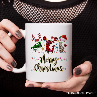 Cheer Buffalo Plaid Christmas Mug, Cheer Team Or Coach Gift (Non-Custom Only)| OrnamentallyYou 2 Cheer Buffalo Plaid Christmas Mug, Cheer Team Or Coach Gift (Non-Custom Only)| OrnamentallyYou - Image 2