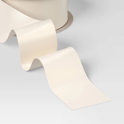 36' Christmas Holiday Cheer Premium Ribbon Ivory Satin - Wondershop™ 2 36' Christmas Holiday Cheer Premium Ribbon Ivory Satin - Wondershop™ - Image 2