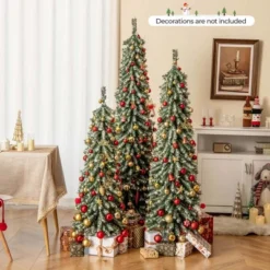 Costway 4' 5' 6' Artificial Christmas Tree Set Of 3 With Realistic Accumulated Snow 12 Costway 4' 5' 6' Artificial Christmas Tree Set Of 3 With Realistic Accumulated Snow -Northlight Sale Store GUEST ac1a6bd2 5d24 4223 81ca d8301f2d796b