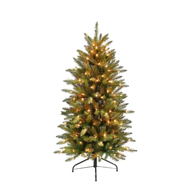 4.5ft Pre-lit Artificial Christmas Tree Fraser Fir - Puleo 4 4.5ft Pre-lit Artificial Christmas Tree Fraser Fir - Puleo - Image 4