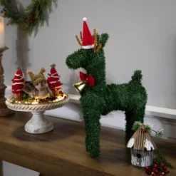 Northlight Reindeer With Santa Hat, Bell And Bow Artificial Pine Christmas Decoration - 16" 9 Northlight Reindeer With Santa Hat, Bell And Bow Artificial Pine Christmas Decoration - 16" -Northlight Sale Store GUEST ae420e9d b2fc 49b5 8740 8bf48e7dd626