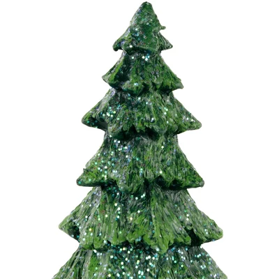 Northlight Glittered Pine Tree Christmas Decoration - 9.5" 3 Northlight Glittered Pine Tree Christmas Decoration - 9.5" - Image 3