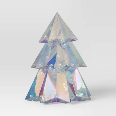 9.6" Christmas Lit Iridescent Tree Decor - Wondershop™ 2 9.6" Christmas Lit Iridescent Tree Decor - Wondershop™ - Image 2