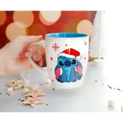 Silver Buffalo Disney Lilo & Stitch Santa Hat Jumbo Curved Ceramic Latte Mug | Holds 25 Ounces -Northlight Sale Store GUEST b19f3dd0 5e68 4158 bf2e 1312345d8c7c