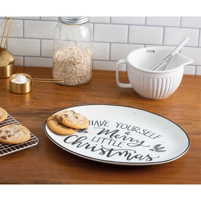 Primitives By Kathy 8.5 Inch Merry Little Christmas Platter Christmas Seasonal Tabletop , Holly Debossed Evergreen (1PC) 1 Primitives By Kathy 8.5 Inch Merry Little Christmas Platter Christmas Seasonal Tabletop , Holly Debossed Evergreen (1PC)