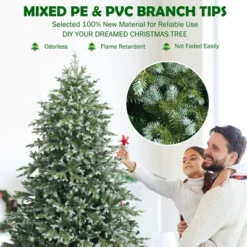 Costway 7ft Artificial Christmas Spruce Hinged Tree W/ 1260 Mixed PE & PVC Tips 14 Costway 7ft Artificial Christmas Spruce Hinged Tree W/ 1260 Mixed PE & PVC Tips -Northlight Sale Store GUEST b7f3418e c73e 44e9 b50f 0534907138b6