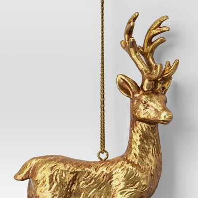 Christmas Resin Gold Reindeer Ornament - Wondershop™ 2 Christmas Resin Gold Reindeer Ornament - Wondershop™ - Image 2