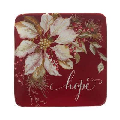 Certified International Set Of 4 Winters Joy Assorted Canape Plates 2 Certified International Set Of 4 Winters Joy Assorted Canape Plates - Image 2