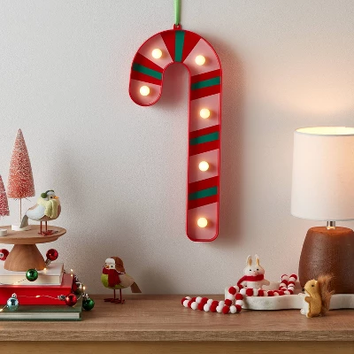 LED Marquee Candy Cane Christmas Novelty Silhouette Light - Wondershop™ 1 LED Marquee Candy Cane Christmas Novelty Silhouette Light - Wondershop™