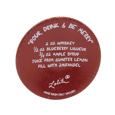 Lolita Glassware 9.0 Inch Pour, Drink & Be Merry , Hand Painted Wine Glass (1PC) 2 Lolita Glassware 9.0 Inch Pour, Drink & Be Merry , Hand Painted Wine Glass (1PC) - Image 2