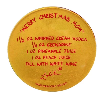 Lolita Glassware 9.0 Inch Merry Christmas Mom , Hand Painted Wine Glass (1PC) 2 Lolita Glassware 9.0 Inch Merry Christmas Mom , Hand Painted Wine Glass (1PC) - Image 2