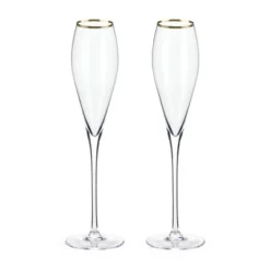 Viski Gold-Rimmed Crystal Champagne Flutes Set Of 2 - Premium Crystal Clear Glass, Modern Stemmed, Champagne Glass Gift Set - 8oz 9 Viski Gold-Rimmed Crystal Champagne Flutes Set Of 2 - Premium Crystal Clear Glass, Modern Stemmed, Champagne Glass Gift Set - 8oz -Northlight Sale Store GUEST bac1e6e3 9e2d 4b11 bb43 870309b5b31f