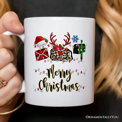 Postal Worker Buffalo Plaid Christmas Mug Gift (Non-Custom Only)| OrnamentallyYou 2 Postal Worker Buffalo Plaid Christmas Mug Gift (Non-Custom Only)| OrnamentallyYou - Image 2