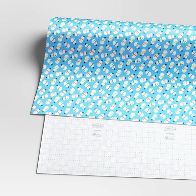 40" 125 Sq Ft Christmas Roll Wrap Snowmen On Light Blue - Wondershop™ 2 40" 125 Sq Ft Christmas Roll Wrap Snowmen On Light Blue - Wondershop™ - Image 2
