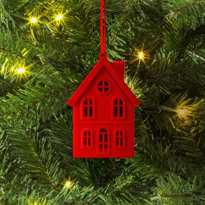 Christmas Metal Red House Ornament - Wondershop™ 1 Christmas Metal Red House Ornament - Wondershop™