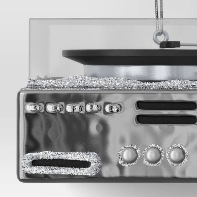 Christmas Silver Record Player Ornament - Wondershop™ 2 Christmas Silver Record Player Ornament - Wondershop™ - Image 2