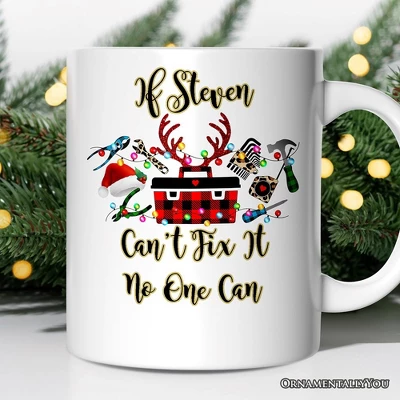 Handyman Buffalo Plaid Christmas Mug Woodworking Gift (Non-Custom Only)| OrnamentalyYou 4 Handyman Buffalo Plaid Christmas Mug Woodworking Gift (Non-Custom Only)| OrnamentalyYou - Image 4