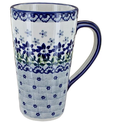 Blue Rose Polish Pottery K083 Manufaktura Large Coffee Mug 13 Blue Rose Polish Pottery K083 Manufaktura Large Coffee Mug - Image 13