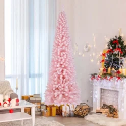 Costway 5/6/7/8 FT Artificial Pink Christmas Tree With 328/460/635/1000 Branch Tips Folding Metal Stand 25 Costway 5/6/7/8 FT Artificial Pink Christmas Tree With 328/460/635/1000 Branch Tips Folding Metal Stand -Northlight Sale Store GUEST be773f33 c51b 49b3 90c5 e11e7c43d770