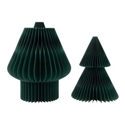 Northlight Accordion Honeycomb Foldable Paper Christmas Tree - 3' - Dark Green 5 Northlight Accordion Honeycomb Foldable Paper Christmas Tree - 3' - Dark Green - Image 5