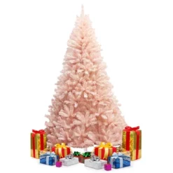 Costway 6ft/7ft Pink Christmas Tree Hinged Full Fir Tree Metal Season 15 Costway 6ft/7ft Pink Christmas Tree Hinged Full Fir Tree Metal Season -Northlight Sale Store GUEST bea8f2d0 cf05 4268 ab4f 9c45540ff60b