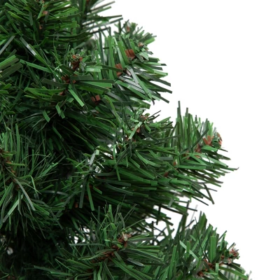 Northlight Mini Canadian Pine Artificial Christmas Tree With Faux Wood Base - 12" - Unlit 4 Northlight Mini Canadian Pine Artificial Christmas Tree With Faux Wood Base - 12" - Unlit - Image 4