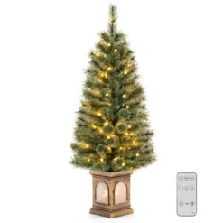 Costway 4 FT Pre-Lit Potted Christmas Tree Pine Needles 3 Dynamic Modes Remote Control -Northlight Sale Store GUEST c0b2ae64 4bb7 440e a78f 8e9de1db6caa