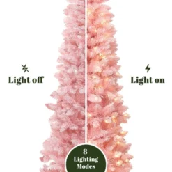 LuxenHome 6Ft Pink Pencil Artificial Tree With Warm White Lights And 8 Light Functions -Northlight Sale Store GUEST c148b35c 3ab4 46b1 b4a4 edd7971fa34c