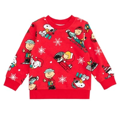 Snoopy PEANUTS Christmas Baby Fleece Sweatshirt And Jogger Pants Outfit Set Newborn To Infant 3 Snoopy PEANUTS Christmas Baby Fleece Sweatshirt And Jogger Pants Outfit Set Newborn To Infant - Image 3