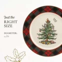 Spode Christmas Tree Tartan 12" Buffet Plate - Classic Christmas Design With Tartan Border - Dishwasher, Microwave, Freezer Safe 11 Spode Christmas Tree Tartan 12" Buffet Plate - Classic Christmas Design With Tartan Border - Dishwasher, Microwave, Freezer Safe -Northlight Sale Store GUEST c3e7305d 214f 4884 adbf 99491f72076d
