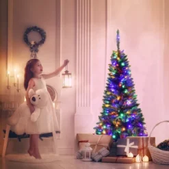 Costway 4.56.57.5ft Pre-Lit Hinged Pencil Christma Multicolor Lights -Northlight Sale Store GUEST c44870e3 7f05 4521 b74f 9f666bed9eca