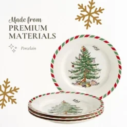 Spode Christmas Tree 8" Candy Cane Appetizer Plates (Set Of 4) - Festive Holiday Tableware, Dishwasher & Microwave Safe -Northlight Sale Store GUEST c452042b 83e0 4f40 a6e8 16ba7d2144d8