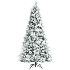 Costway 5ft/6ft/7ft/8ft Snow Flocked Hinged Christmas Tree W/ Berries & Poinsettia Flowers 22 Costway 5ft/6ft/7ft/8ft Snow Flocked Hinged Christmas Tree W/ Berries & Poinsettia Flowers -Northlight Sale Store GUEST c58427a7 51b5 4402 83fc 846a06d3f010