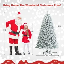 Costway 6/7.5/9 Ft Snow Flocked Hinged Artificial Christmas Tree Unlit Metal 14 Costway 6/7.5/9 Ft Snow Flocked Hinged Artificial Christmas Tree Unlit Metal -Northlight Sale Store GUEST c6a47190 977e 4561 8dd1 7f693675d693