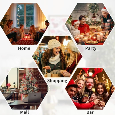 Artificial Christmas Tree, Pre-Lit Pencil Christmas Tree, Dual LED Light, Xmas Tree Holiday Decoration For Home Party 7 Artificial Christmas Tree, Pre-Lit Pencil Christmas Tree, Dual LED Light, Xmas Tree Holiday Decoration For Home Party - Image 7