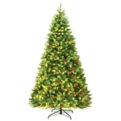 Costway 4.5Ft6.5Ft7.5Ft Pre-lit Hinged Christmas Tree W/ Pine Cones Red Berries And 300450450 LED Lights 21 Costway 4.5Ft6.5Ft7.5Ft Pre-lit Hinged Christmas Tree W/ Pine Cones Red Berries And 300450450 LED Lights -Northlight Sale Store GUEST cbac1b92 bcdd 4b0f 92a1 6e4e89af49d1