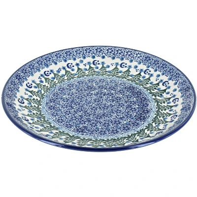 Blue Rose Polish Pottery Ceramika Artystyczna Dinner Plate 8 Blue Rose Polish Pottery Ceramika Artystyczna Dinner Plate - Image 8