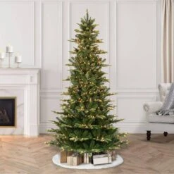 6.5ft Pre-Lit Alaskan Fir Artificial Christmas Tree - Puleo