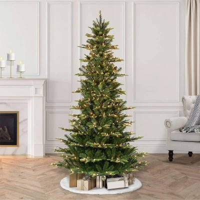 6.5ft Pre-Lit Alaskan Fir Artificial Christmas Tree - Puleo 1 6.5ft Pre-Lit Alaskan Fir Artificial Christmas Tree - Puleo