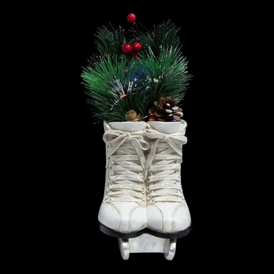 Northlight LED Lighted Ice Skates With Floral Arrangement Christmas Decoration - 12" 5 Northlight LED Lighted Ice Skates With Floral Arrangement Christmas Decoration - 12" - Image 5