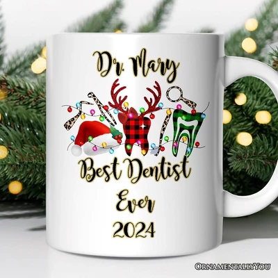 Buffalo Plaid Christmas Mug, Dental Gift (Non-Custom Only)| OrnamentallyYou 3 Buffalo Plaid Christmas Mug, Dental Gift (Non-Custom Only)| OrnamentallyYou - Image 3