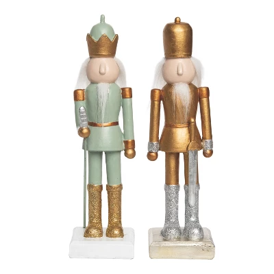 Transpac Green And Gold Nutcracker Decor Set Of 2 Christmas Home Decorations Resin Decorative Objects 1 Transpac Green And Gold Nutcracker Decor Set Of 2 Christmas Home Decorations Resin Decorative Objects