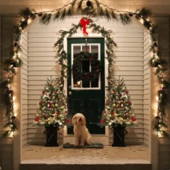 3 Ft Prelit Artificial Christmas Tree, Potted Fake Snow Flocked Christmas Tree With 78 LED Lights, Small Tabletop Battery-Powered Lighted Xmas Tree 13 3 Ft Prelit Artificial Christmas Tree, Potted Fake Snow Flocked Christmas Tree With 78 LED Lights, Small Tabletop Battery-Powered Lighted Xmas Tree -Northlight Sale Store GUEST d2643fa6 3da7 4bda 8c2a b8a286a14a03